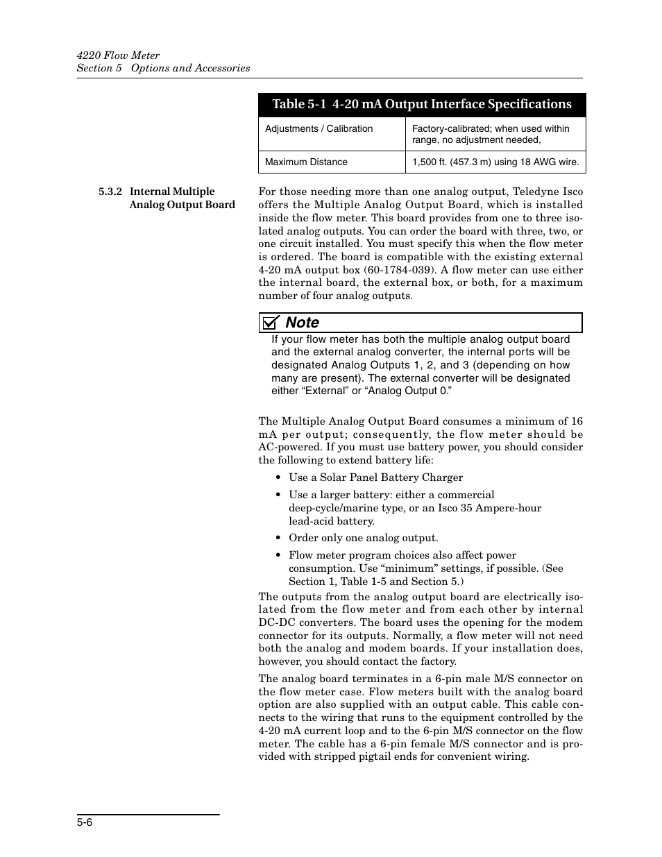 2 internal multiple analog output board, 2 internal multiple analog output board -6, Ion 5.3.2 | Teledyne 4220 User Manual | Page 114 / 198