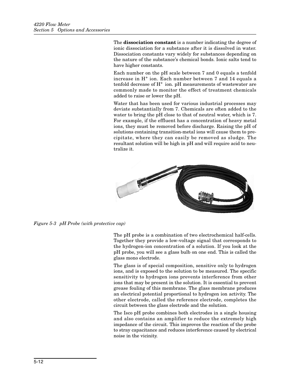 3 ph probe (with protective cap) -12 | Teledyne 4220 User Manual | Page 120 / 198