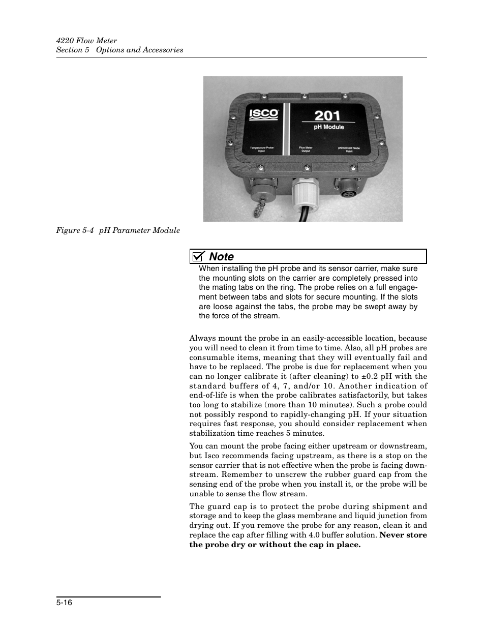 4 ph parameter module -16 | Teledyne 4220 User Manual | Page 124 / 198