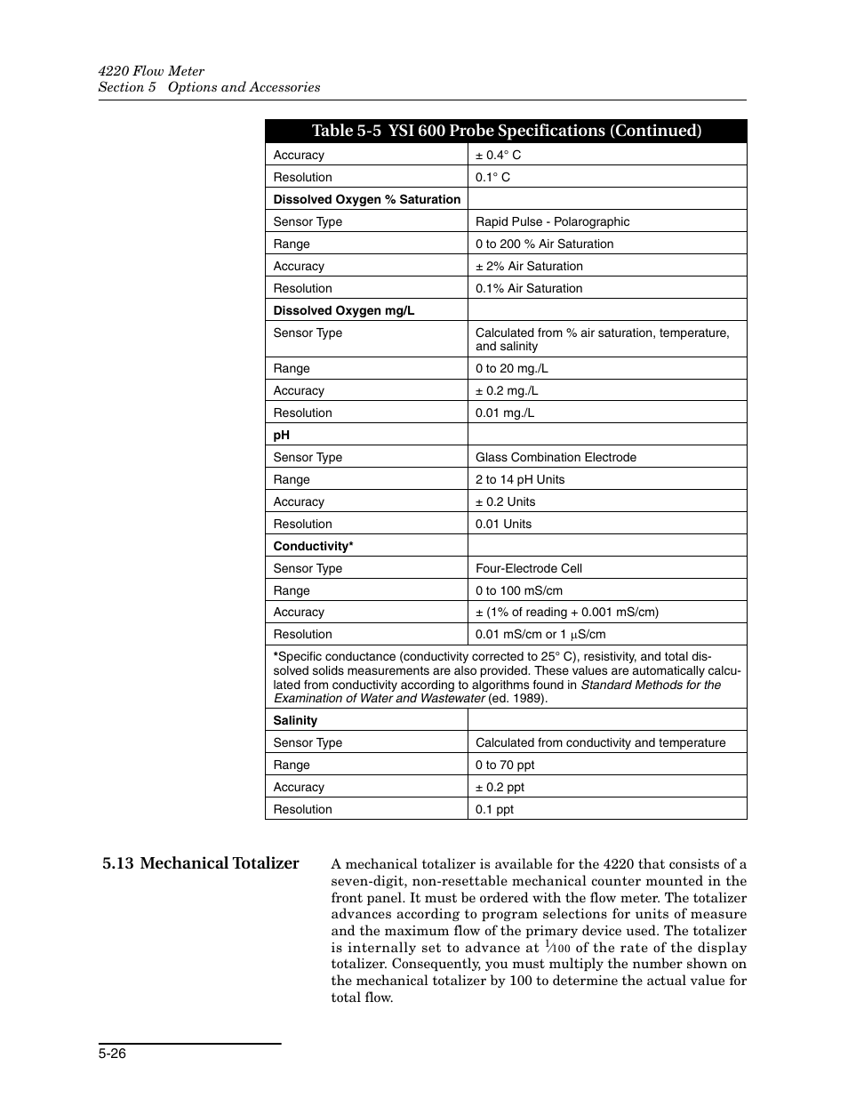 13 mechanical totalizer, 13 mechanical totalizer -26 | Teledyne 4220 User Manual | Page 134 / 198