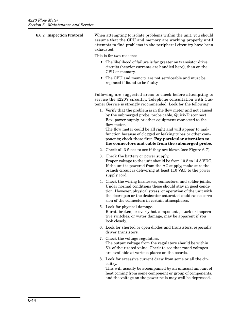 2 inspection protocol, 2 inspection protocol -14 | Teledyne 4220 User Manual | Page 148 / 198