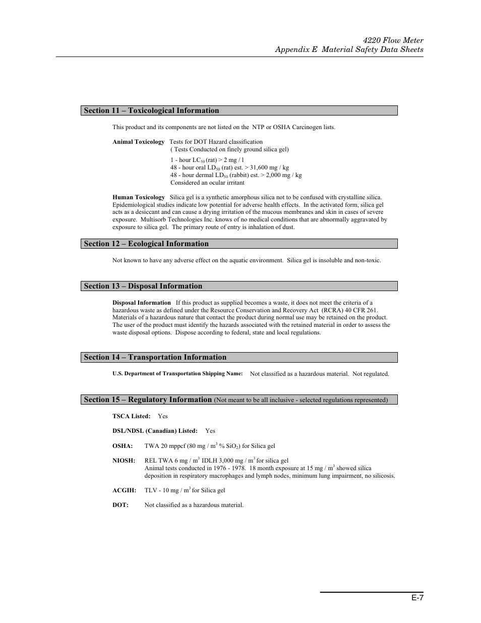 Teledyne 4220 User Manual | Page 189 / 198