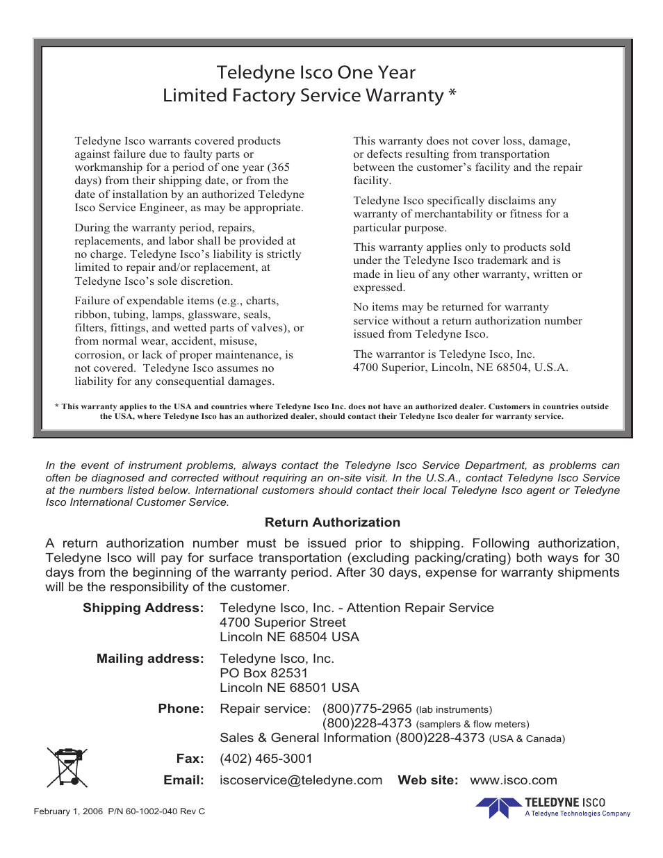 Teledyne 4220 User Manual | Page 197 / 198
