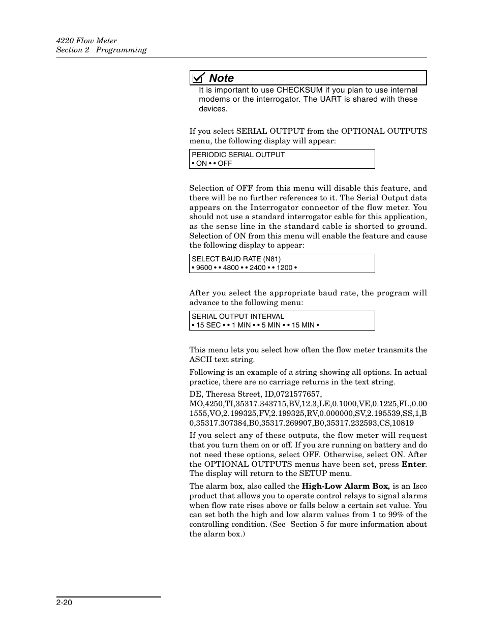 Teledyne 4220 User Manual | Page 48 / 198