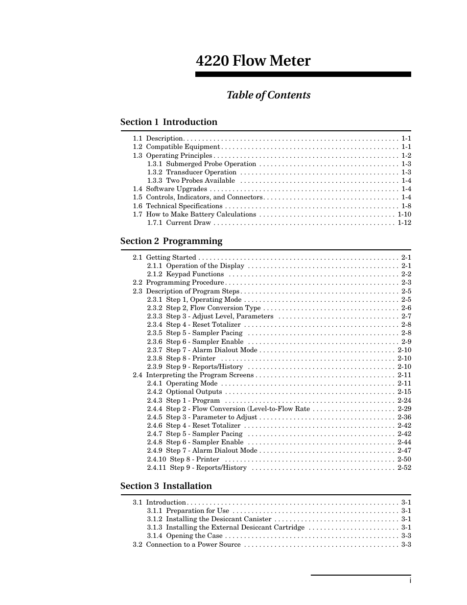 Teledyne 4220 User Manual | Page 9 / 198