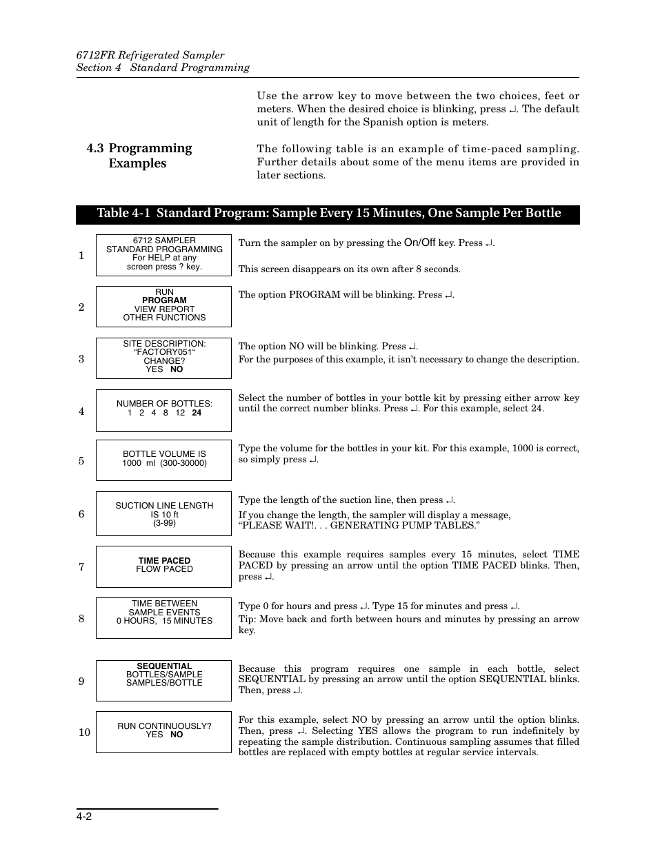 3 programming examples, 3 programming examples -2 | Teledyne Refrigerated Sampler 6712FR User Manual | Page 58 / 244