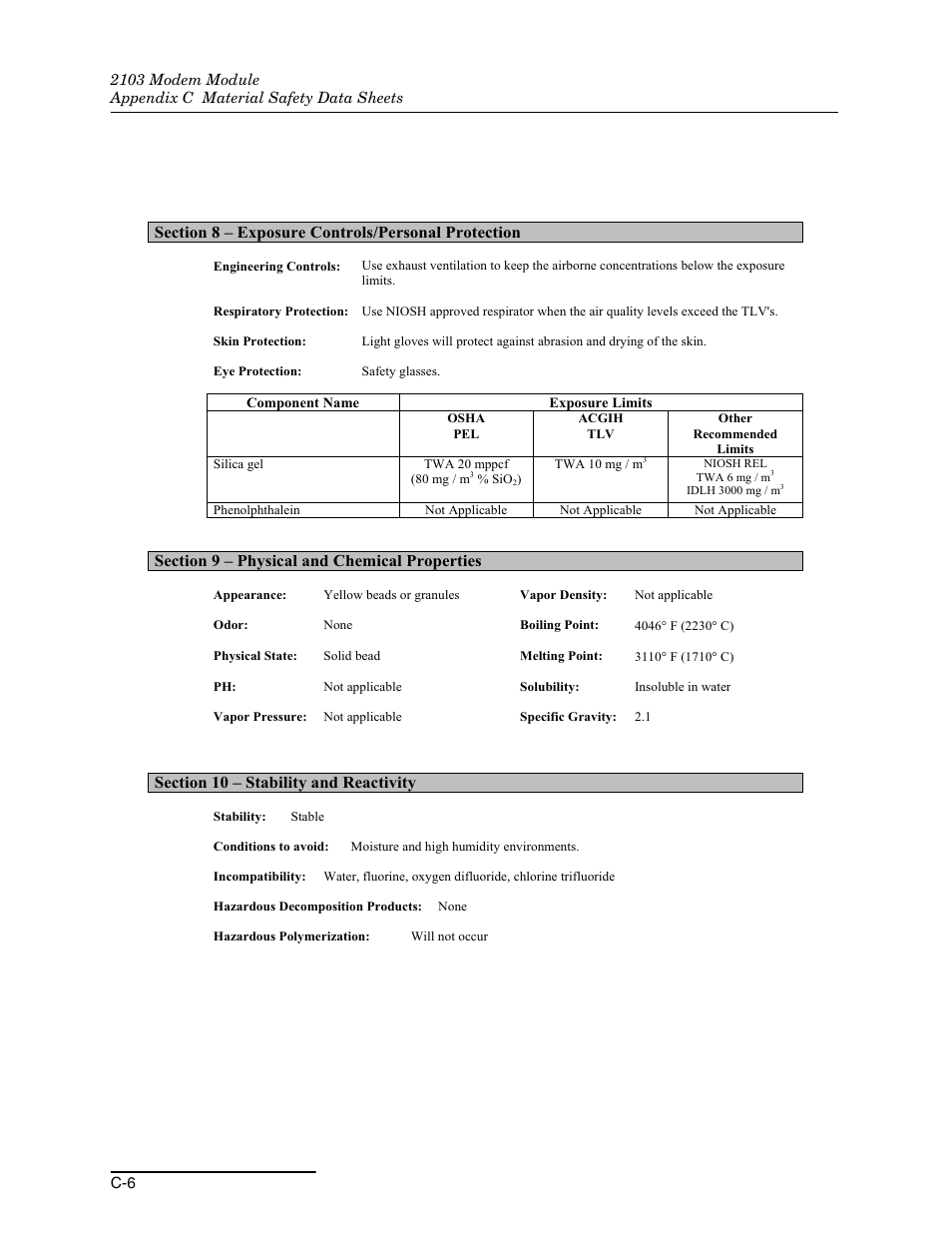 Teledyne 2103 User Manual | Page 60 / 68