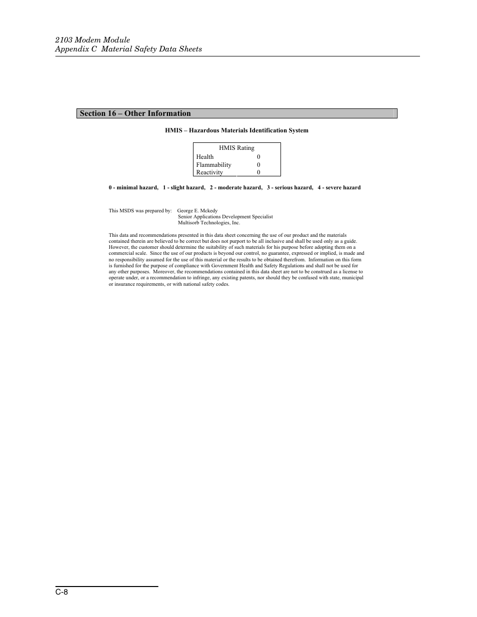 Teledyne 2103 User Manual | Page 62 / 68