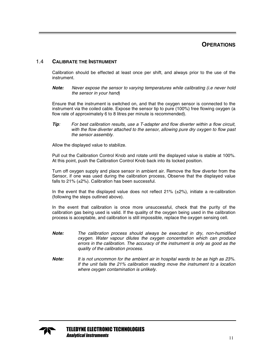 Teledyne TED 191 User Manual | Page 11 / 30
