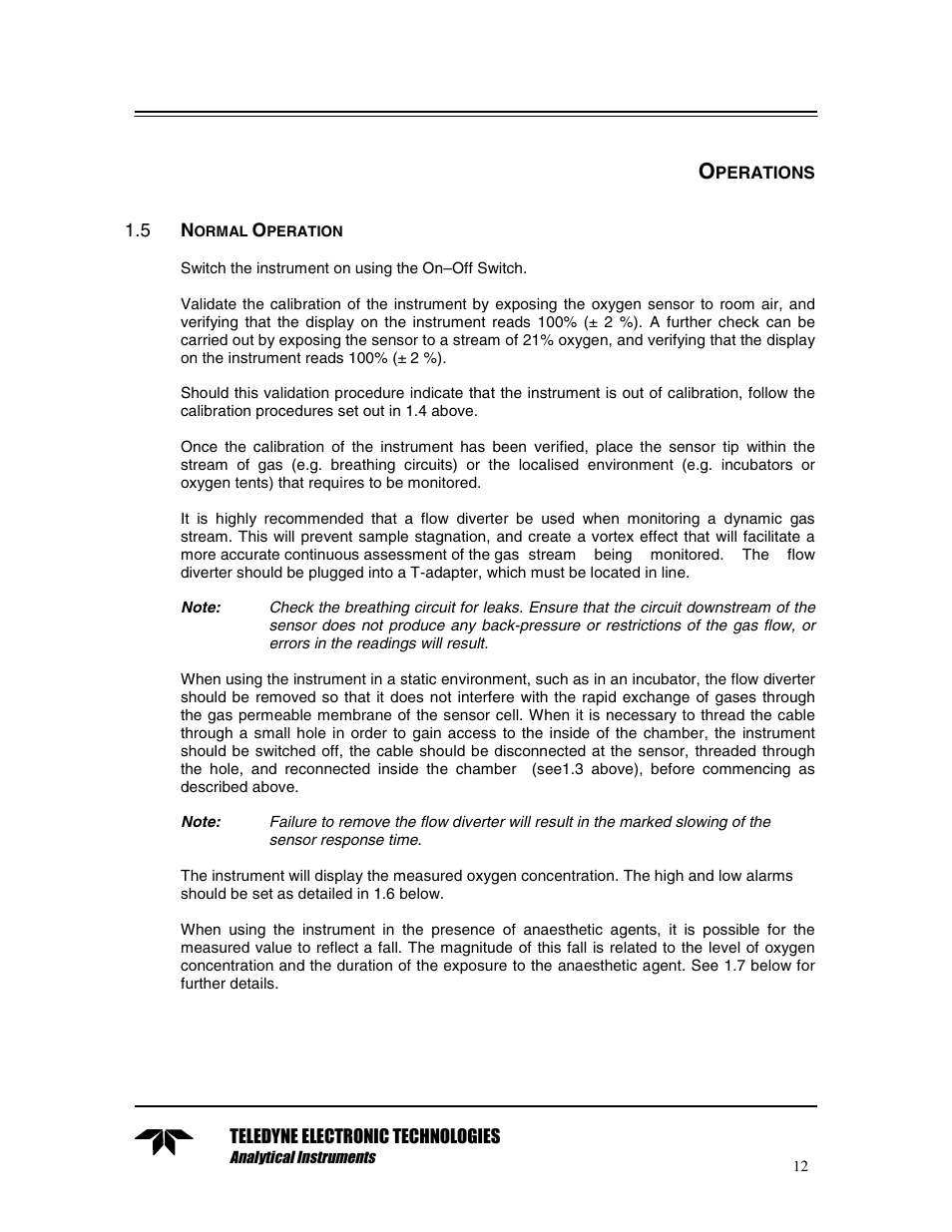 Teledyne TED 191 User Manual | Page 12 / 30