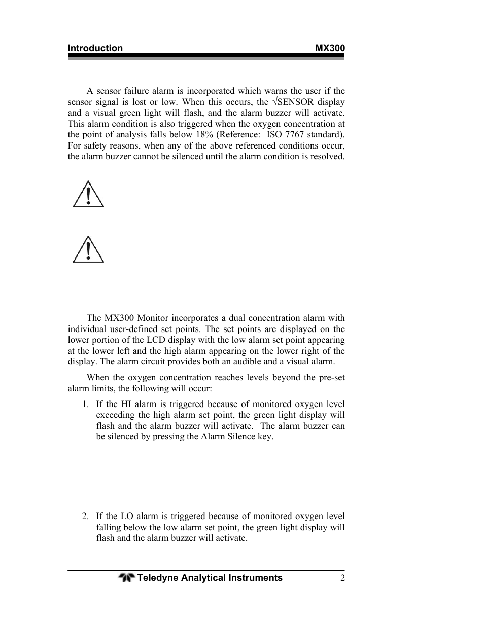 Teledyne MX300 User Manual | Page 10 / 41