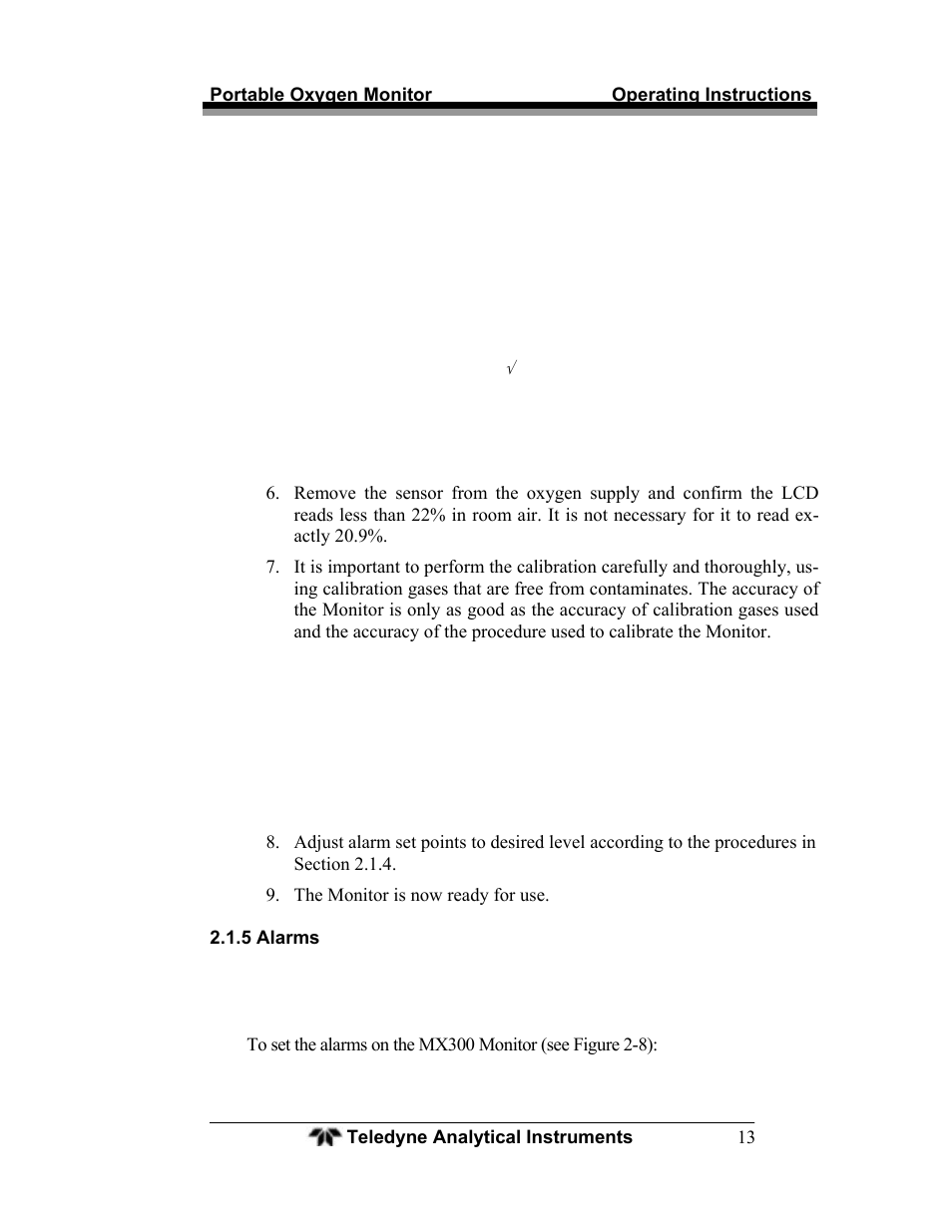 Teledyne MX300 User Manual | Page 21 / 41