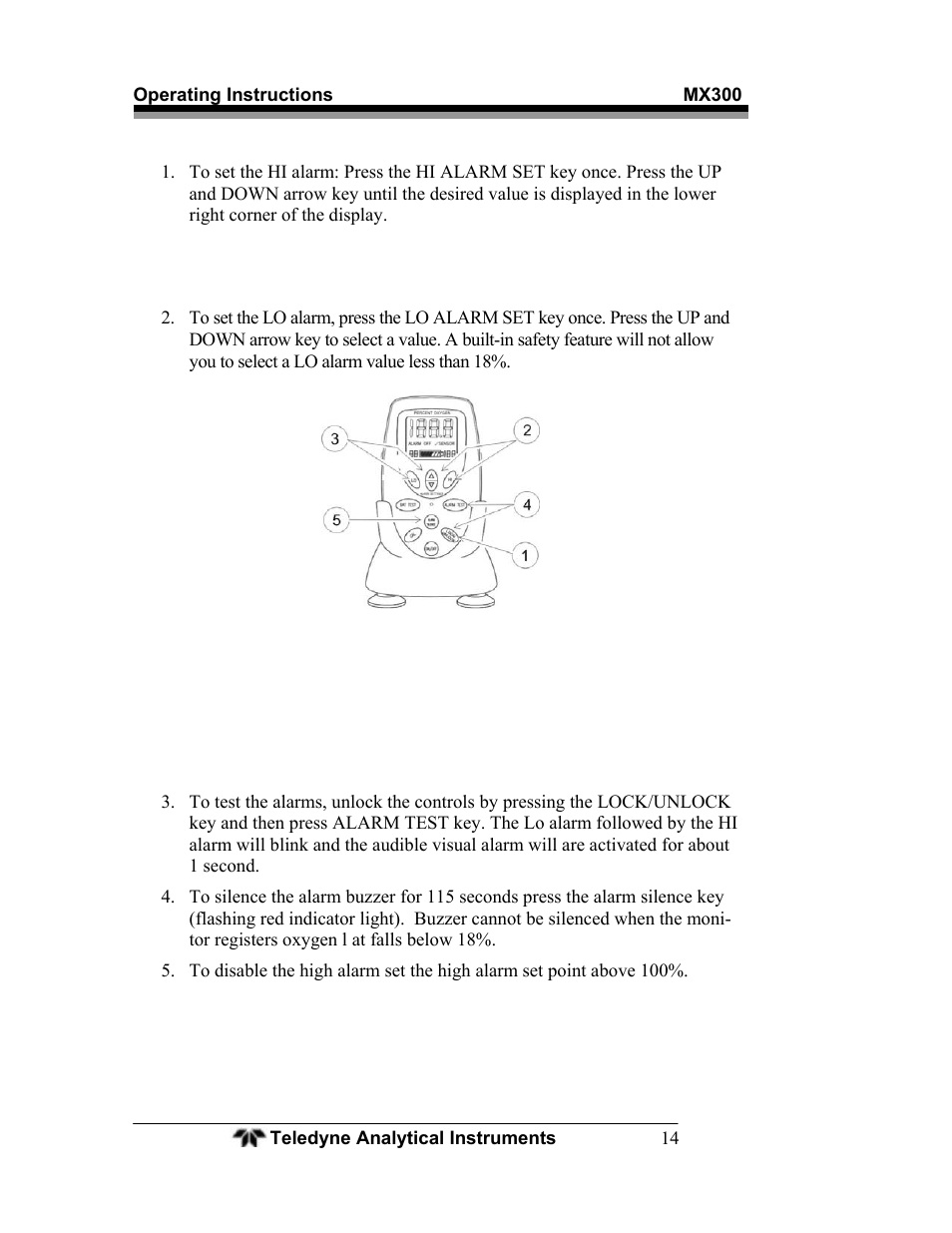 Teledyne MX300 User Manual | Page 22 / 41