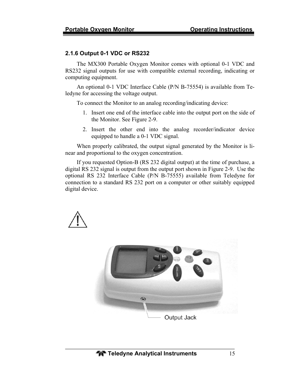 Teledyne MX300 User Manual | Page 23 / 41