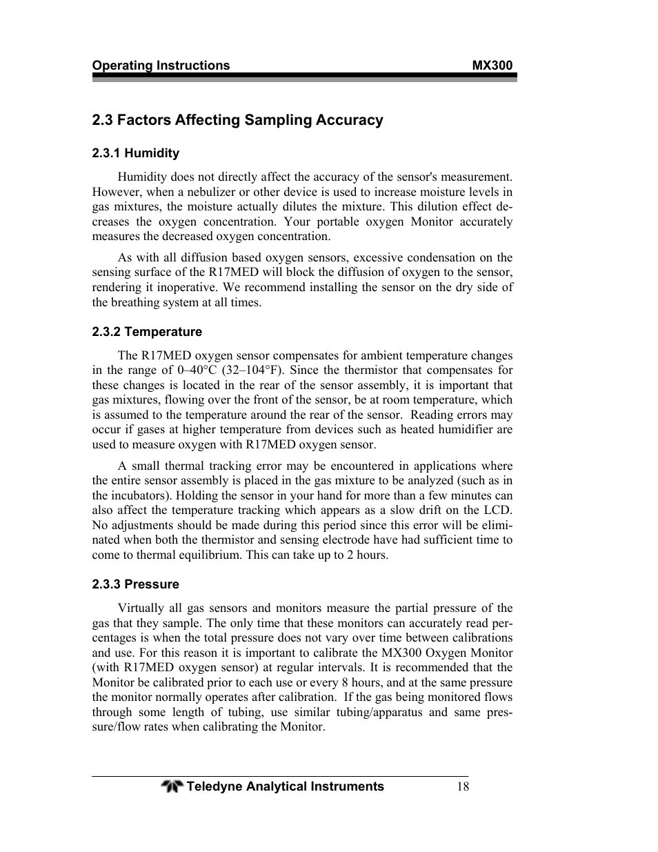 Teledyne MX300 User Manual | Page 26 / 41