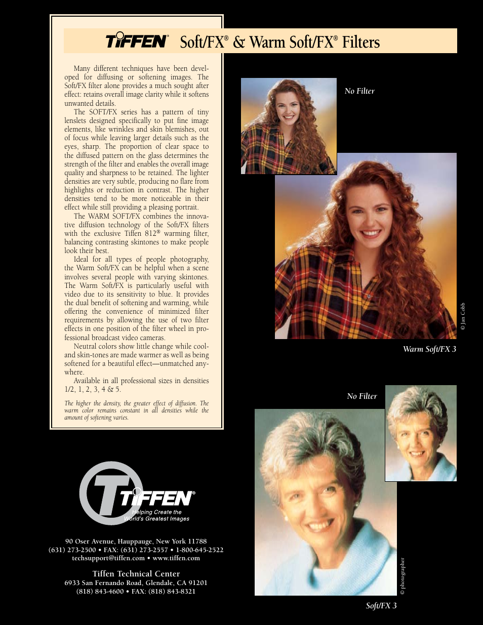 Tiffen Soft/FX & Warm Soft/FX Filters User Manual | 1 page