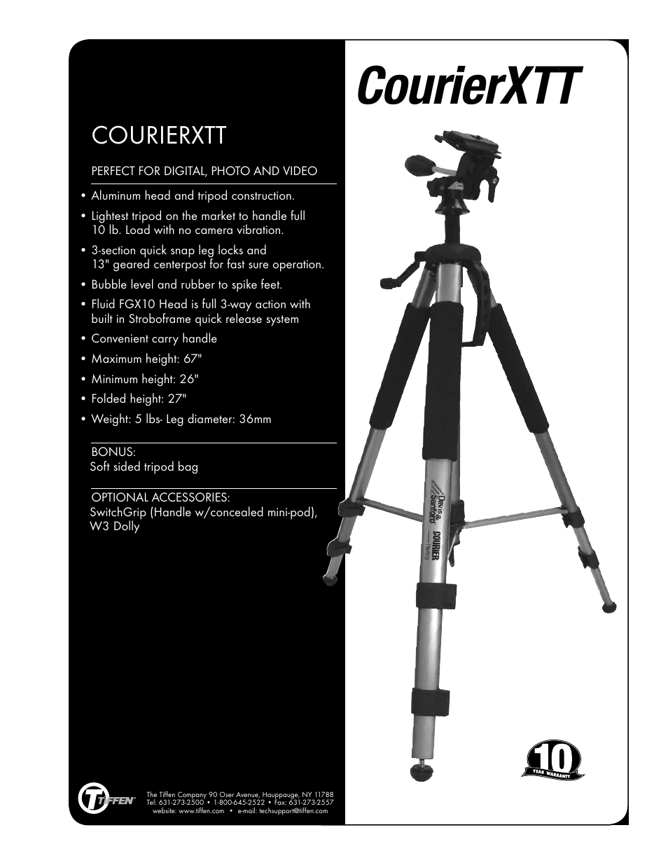 Tiffen Carbonlite FGX10 User Manual | 1 page