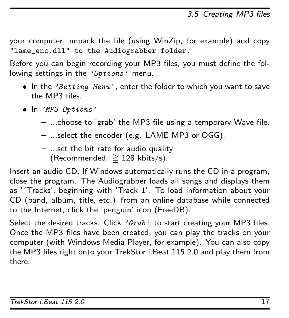 TrekStor 115 User Manual | Page 23 / 34