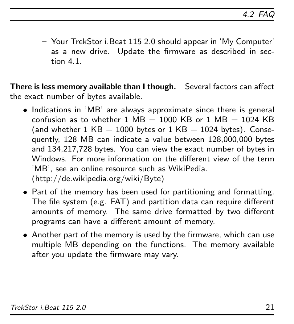 TrekStor 115 User Manual | Page 27 / 34