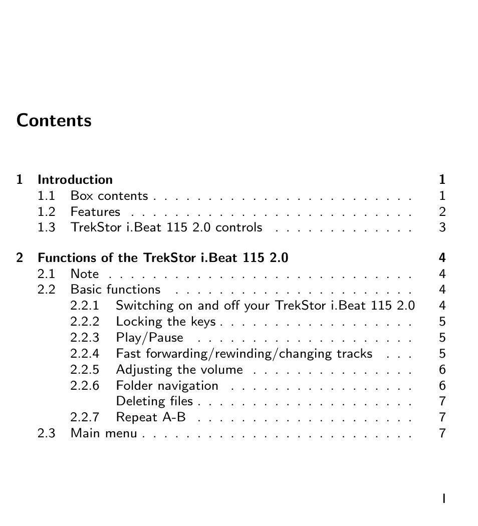 TrekStor 115 User Manual | Page 3 / 34