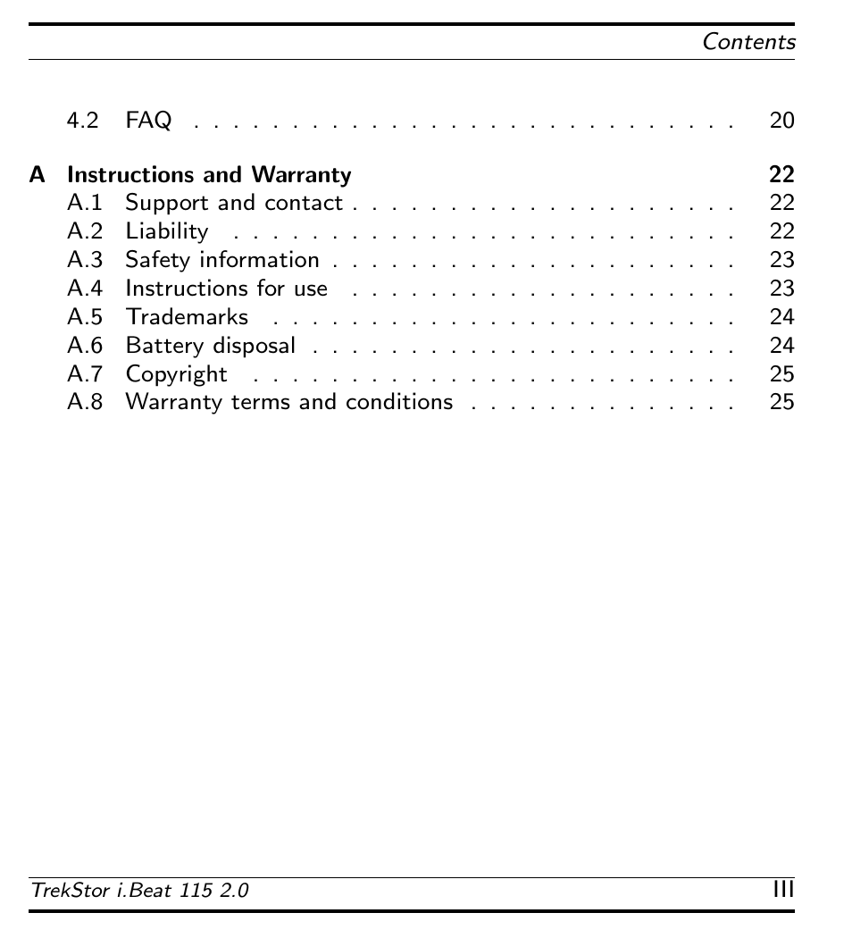 TrekStor 115 User Manual | Page 5 / 34