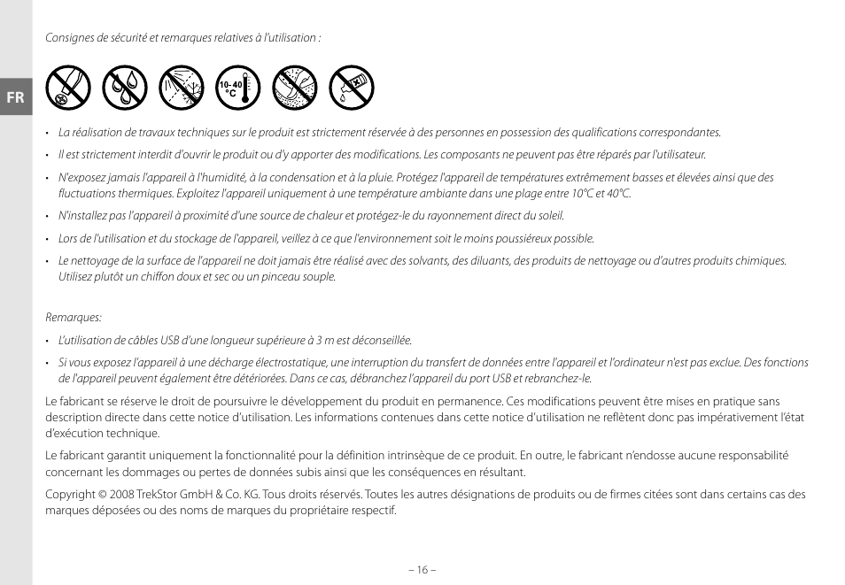 TrekStor DataStation maxi g.u User Manual | Page 16 / 65