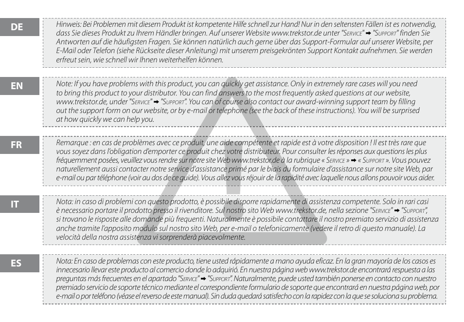 En fr it es | TrekStor DataStation maxi g.u User Manual | Page 2 / 65