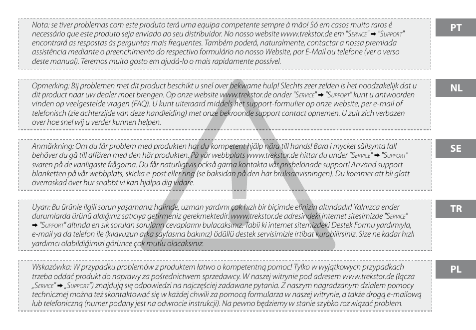 Nl se tr pl | TrekStor DataStation maxi g.u User Manual | Page 3 / 65