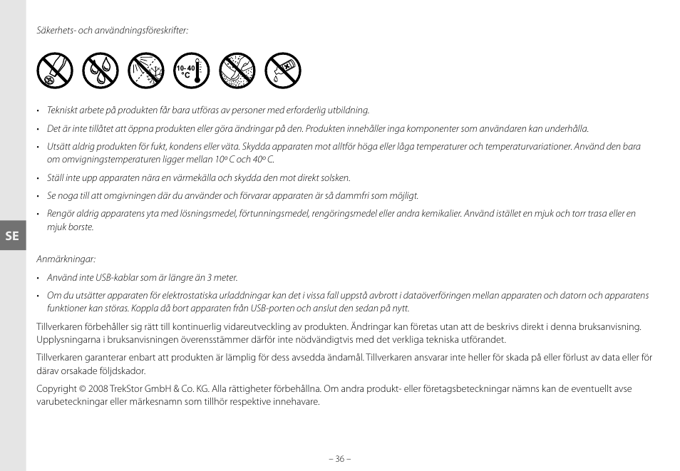 TrekStor DataStation maxi g.u User Manual | Page 36 / 65