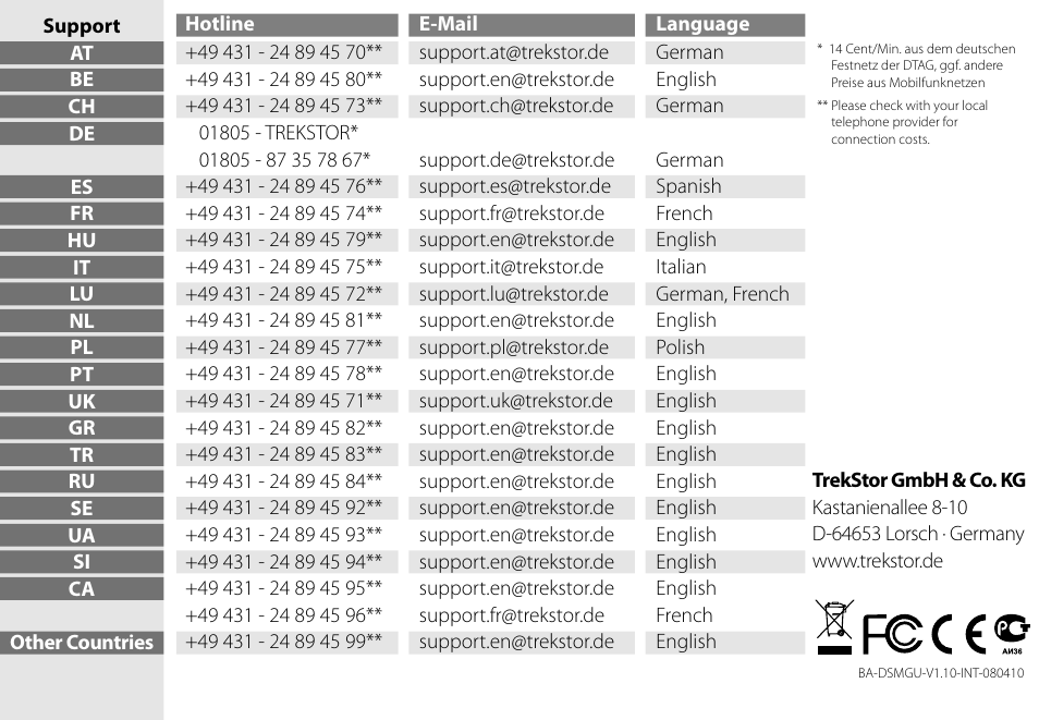 TrekStor DataStation maxi g.u User Manual | Page 65 / 65