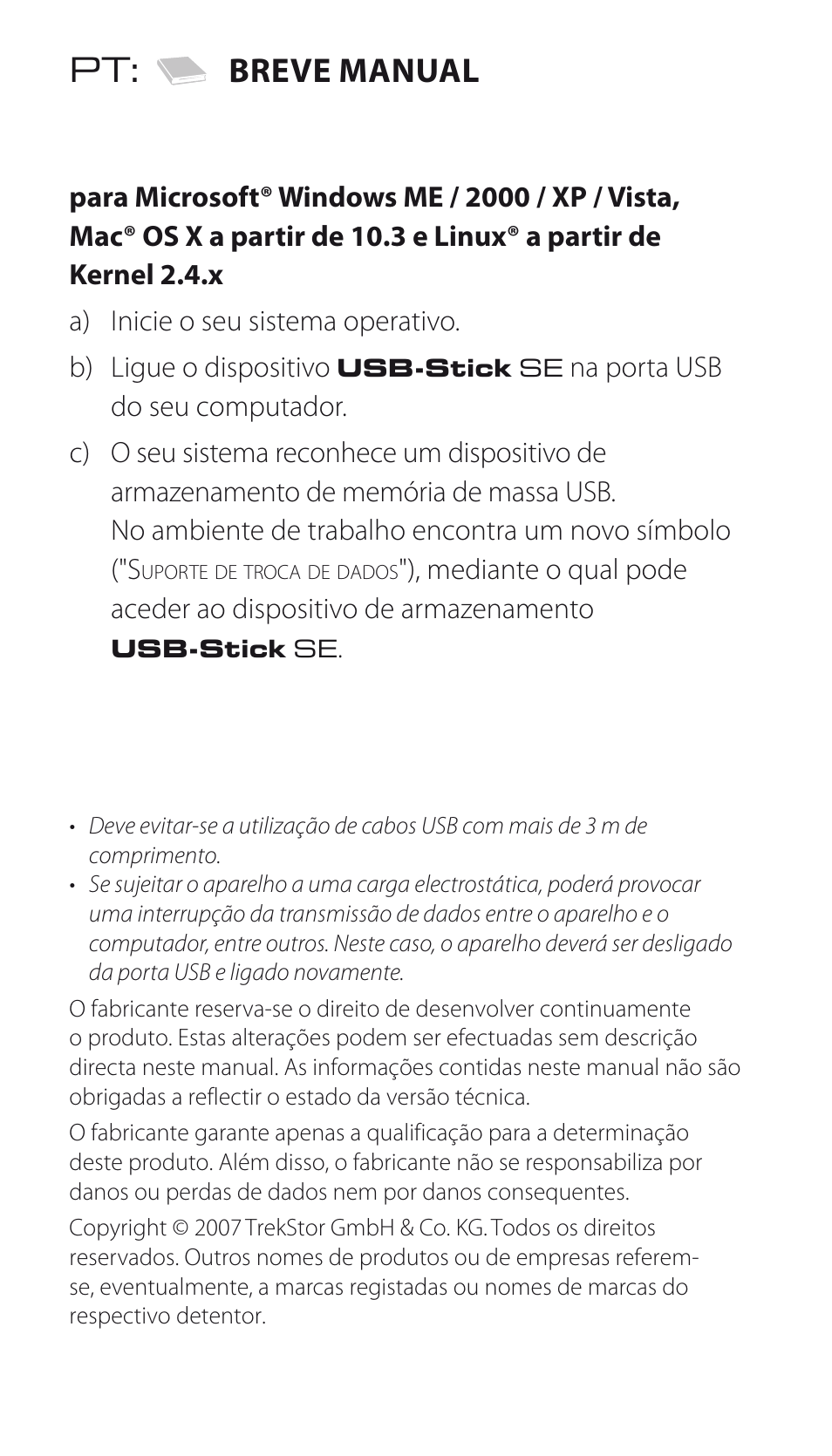 Pt: breve manual | TrekStor USB-Stick SE User Manual | Page 7 / 14