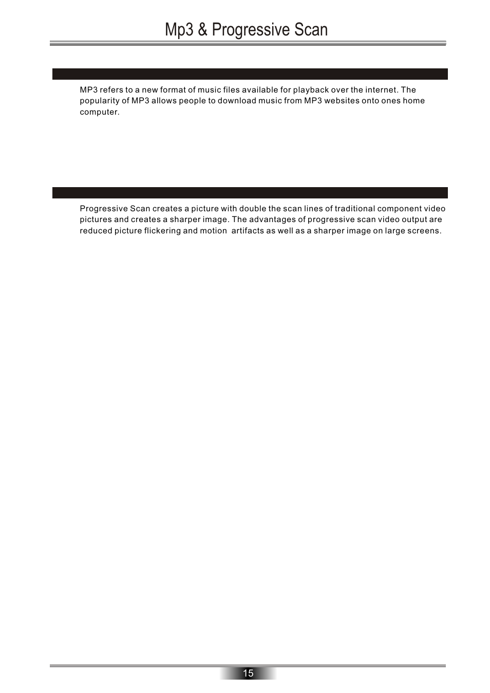 Mp3 & progressive scan | Tangent Audio DVR-500 User Manual | Page 17 / 40