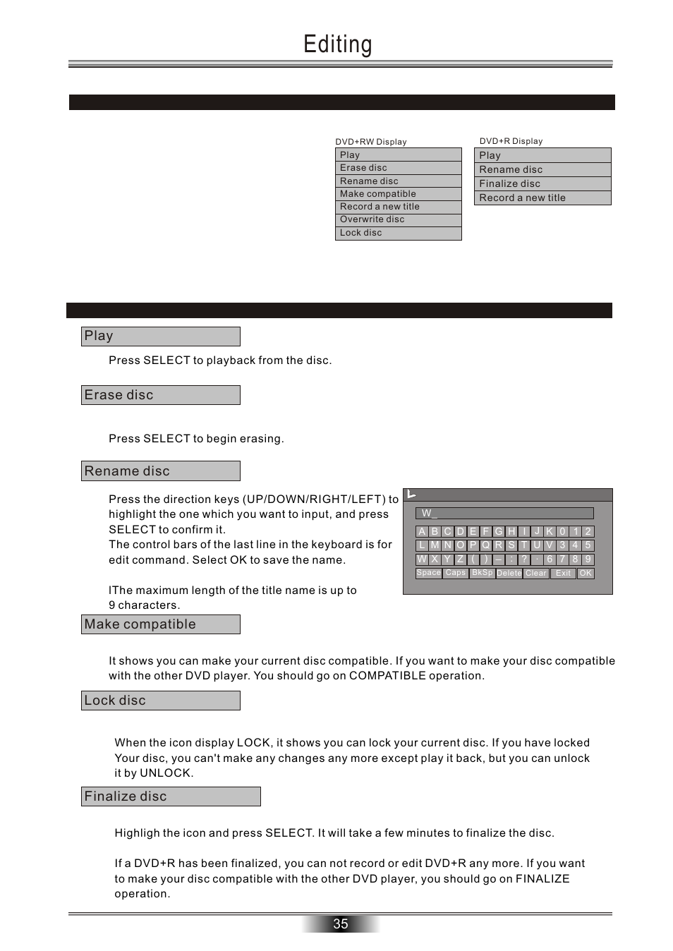 Editing | Tangent Audio DVR-500 User Manual | Page 37 / 40