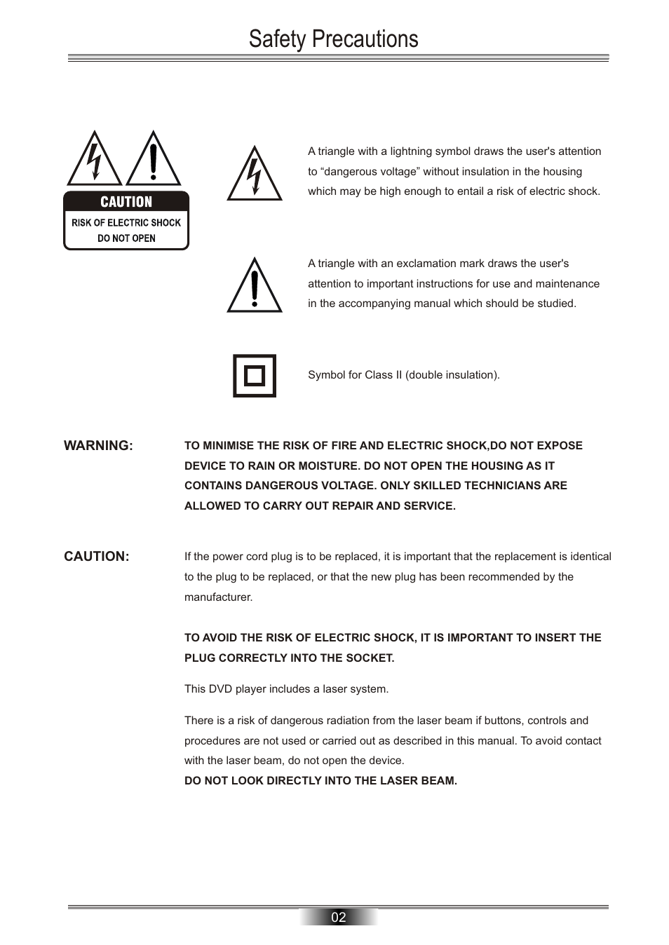 Safety precautions | Tangent Audio DVR-500 User Manual | Page 4 / 40