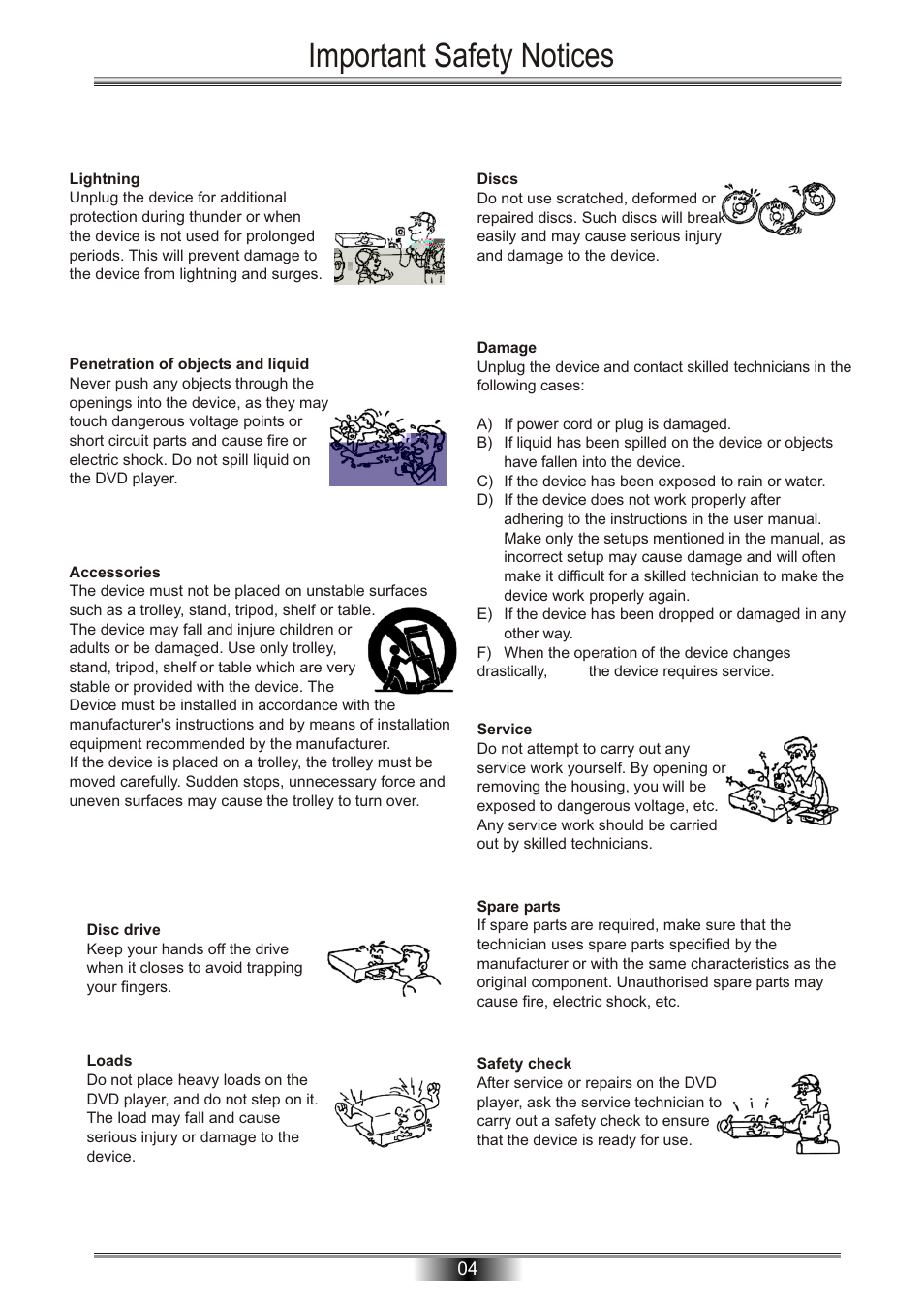 Important safety notices | Tangent Audio DVR-500 User Manual | Page 6 / 40