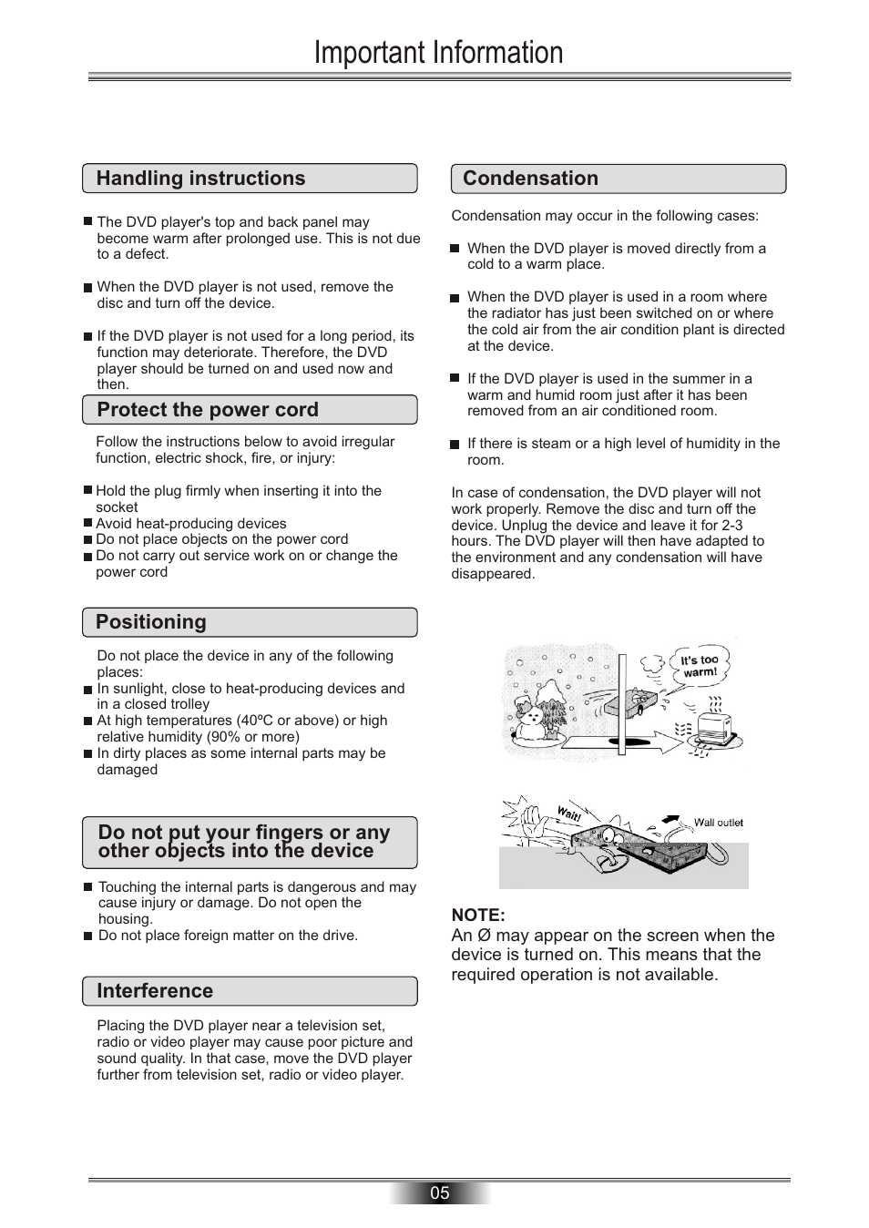 Important information | Tangent Audio DVR-500 User Manual | Page 7 / 40