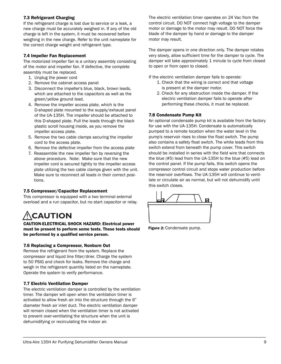 Caution | Therma-Stor Products Group FOCUS 135H User Manual | Page 9 / 12