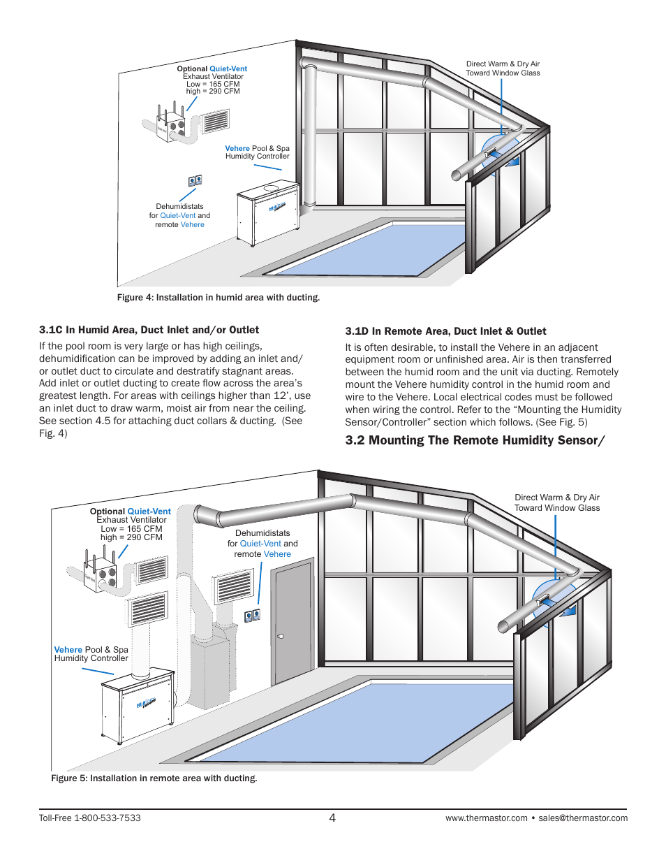 2 mounting the remote humidity sensor | Therma-Stor Products Group HI-E Dry Vehere User Manual | Page 4 / 11