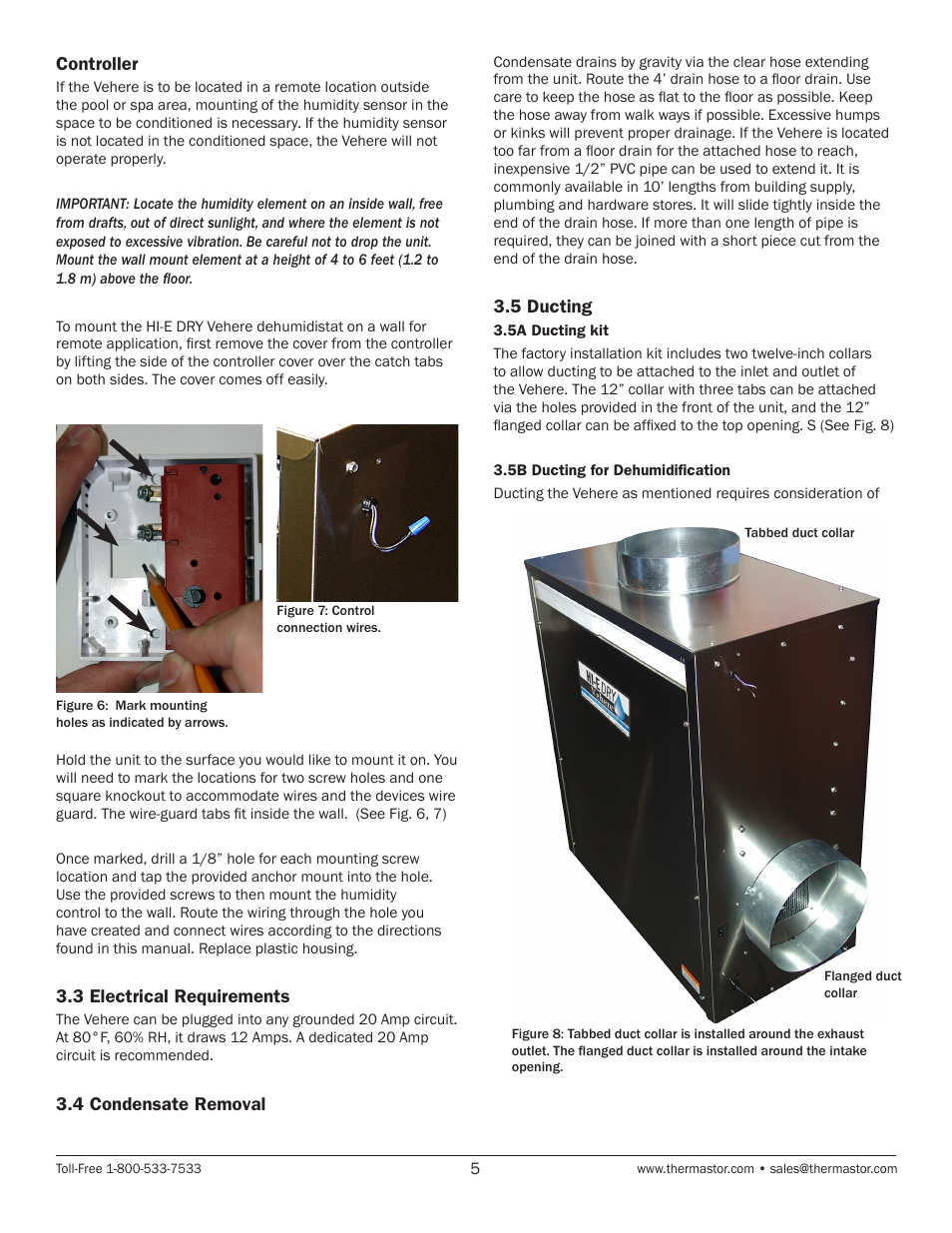 Therma-Stor Products Group HI-E Dry Vehere User Manual | Page 5 / 11