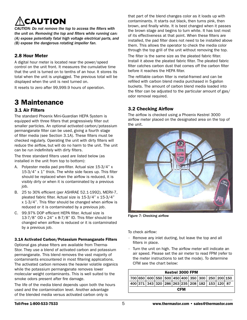 3 maintenance | Therma-Stor Products Group TS-261B User Manual | Page 5 / 11