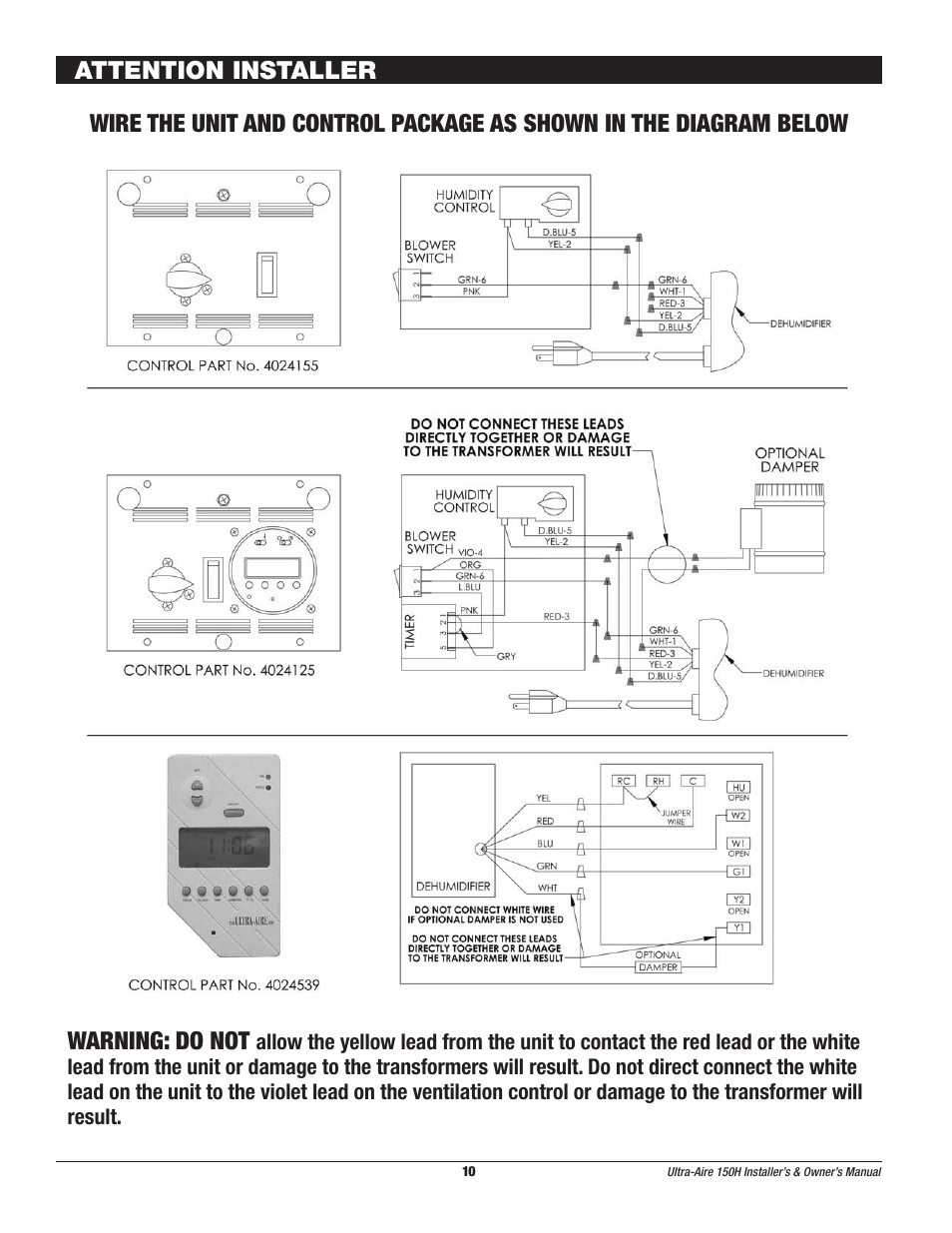 Therma-Stor Products Group UA-150H User Manual | Page 10 / 28