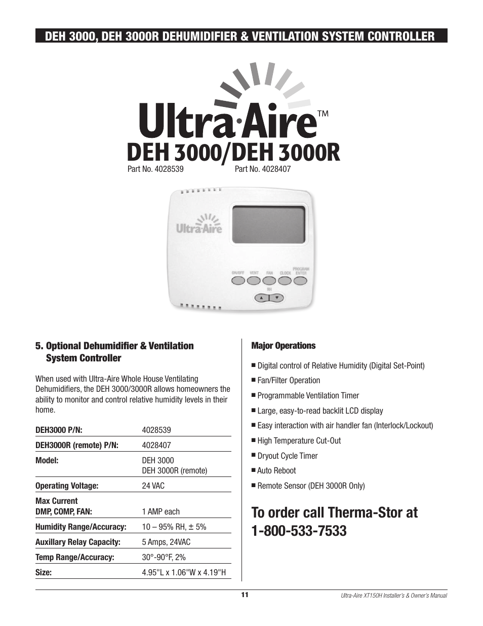 Therma-Stor Products Group XT150H User Manual | Page 11 / 22