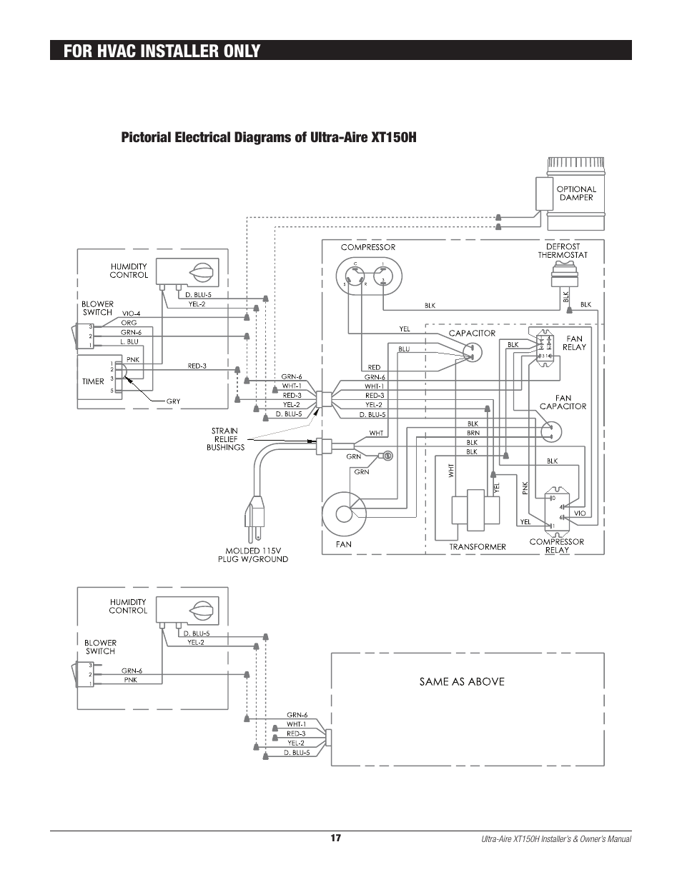 For hvac installer only | Therma-Stor Products Group XT150H User Manual | Page 17 / 22