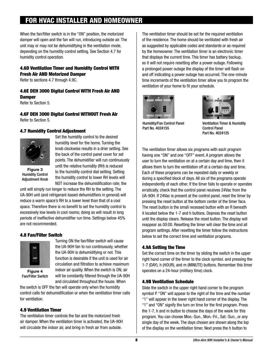 For hvac installer and homeowner | Therma-Stor Products Group 90H User Manual | Page 8 / 21