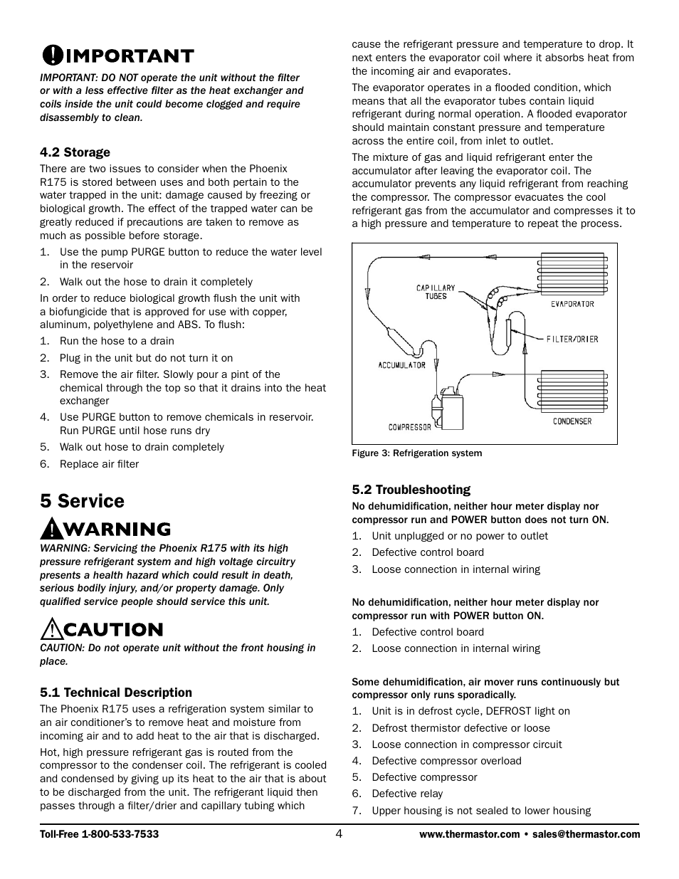 5 service | Therma-Stor Products Group R175 User Manual | Page 4 / 9