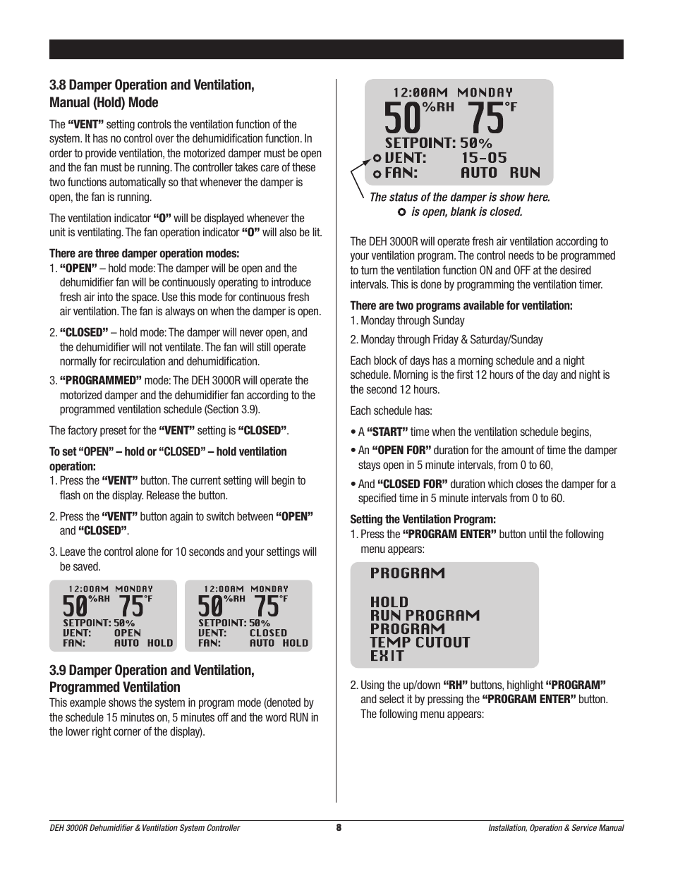 Therma-Stor Products Group Ultra-Aire DEH 3000R User Manual | Page 8 / 12