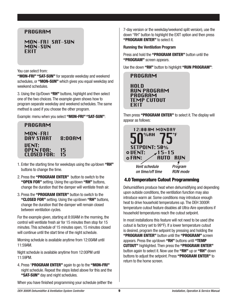 Therma-Stor Products Group Ultra-Aire DEH 3000R User Manual | Page 9 / 12