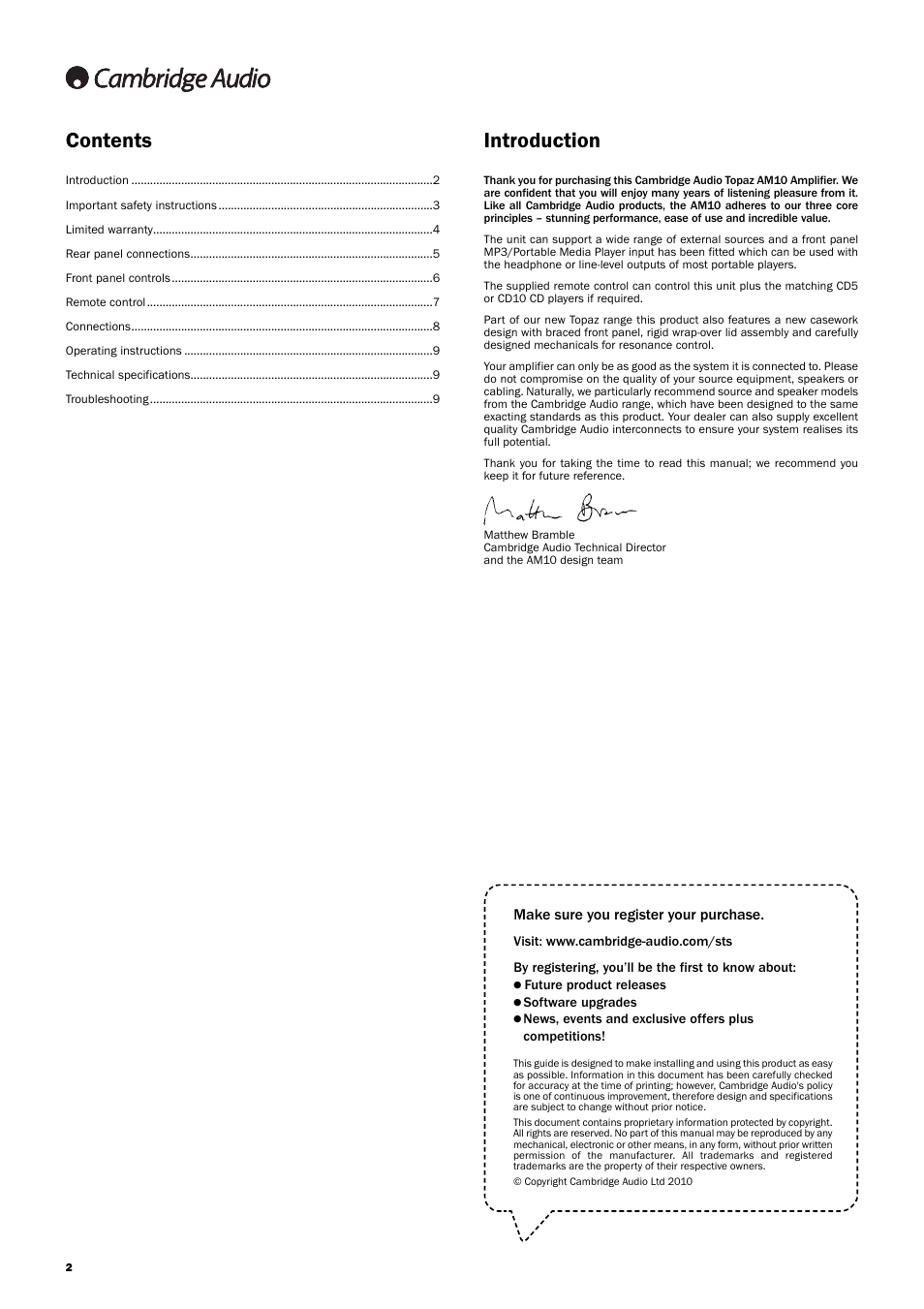 Topaz Systems AM10 User Manual | Page 2 / 10