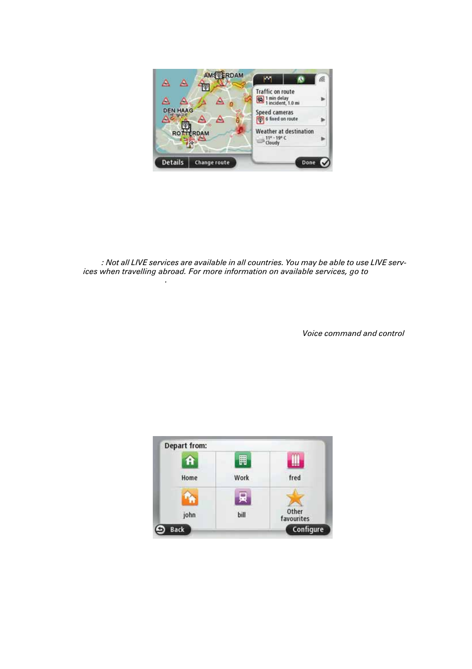 Using your voice to plan a route, Frequent destinations, Show my frequent destinations | TomTom 4EN42 User Manual | Page 10 / 84