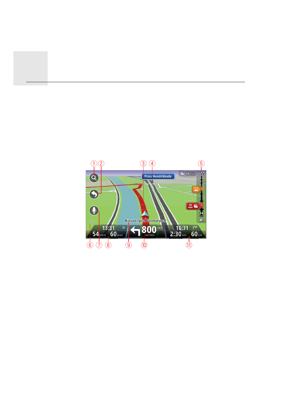 Driving view, About the driving view, The driving view | Driving view 6 | TomTom 4EN42 User Manual | Page 19 / 84